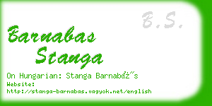 barnabas stanga business card